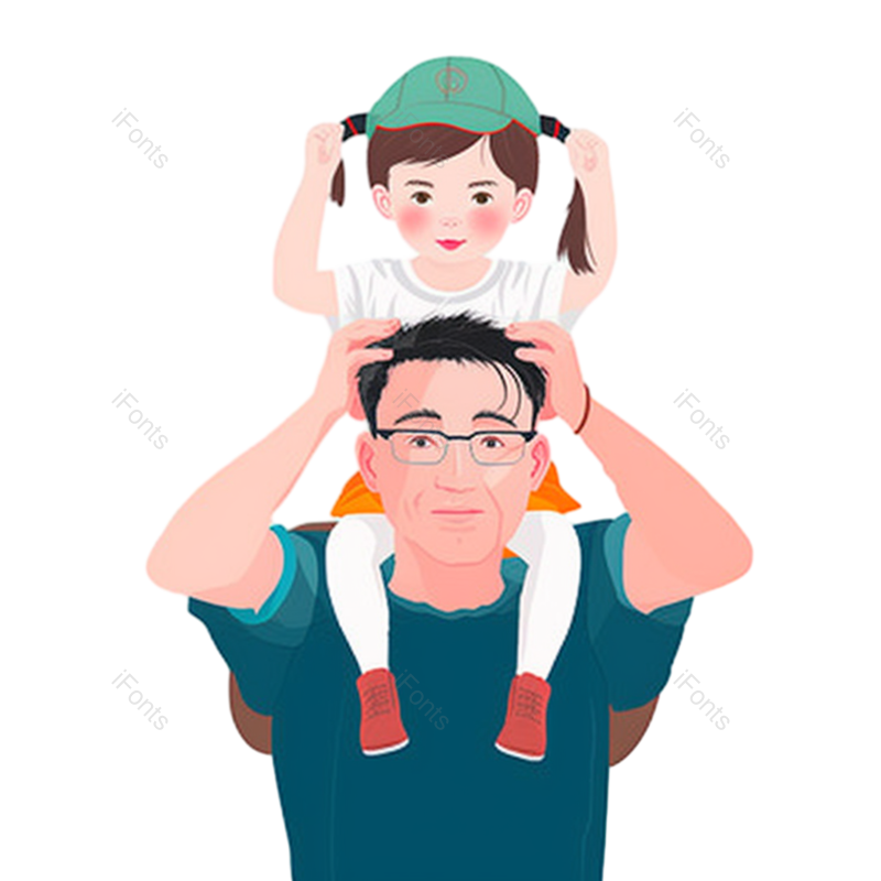 装饰图片,元素元素,父亲节PNG,卡通元素免抠素材